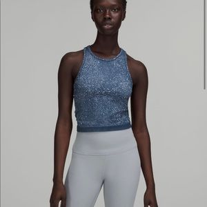 Lululemon Ebb to Street Cropped Racerback Tank Top. Size 8.